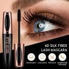 3 Pièces 4D Mascara Noir En Fibre De Soie, Cils Plus Longs Et Plus épais, Imperméables, Sans Grumeaux, Durables, Anti-maculag