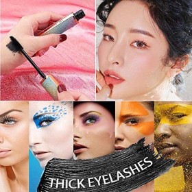 Mascara Cils En Fibre De Soie 4D Noir, Imperméable, Cils Plus Longs Et Plus épais, Cils Volumineux, Sans Grumeaux, Longue Dur