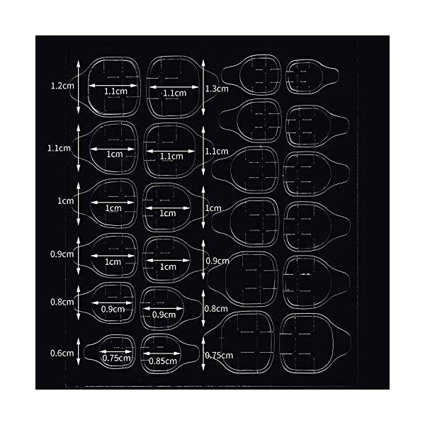 Supkeyer Lot de 600 autocollants double face pour ongles - 25 feuilles de colle transparente pour ongles - Colle à ongles - I