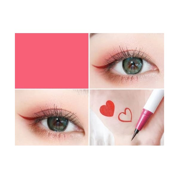 Eyeliner couleur liquide waterproof,Eyeliner Liquide Stylo Liquide Eyeliner Precision Séchage Rapide pour Femme Blanc 