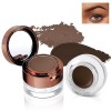 Boobeen Eyebrow Duo Kit - Gel et poudre pour sourcils, forme, définit, remplit les sourcils pour une couleur naturelle tout a