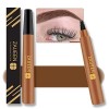 Crayon Sourcil, Marron Foncé Crayon à Sourcils, Waterproof, Stylo de Tatouage Pour Sourcils Résistant à Leau Avec Pointe Mic