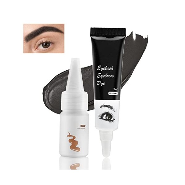 Boobeen Sourcils Mascara Gel Waterproof, Crème liquide pour sourcils pour la coloration semi permanente des sourcils, Kit de 