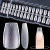 Faux Ongles, Carehabi 500pcs Acrylique Capsules Ongles Transparent Pose Americaine Ongle Avec Valise De Rangement Pour Les St