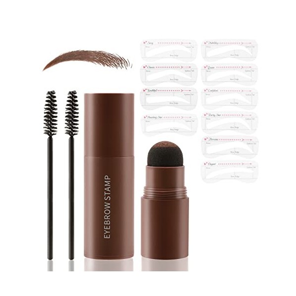 Boobeen Tampon à sourcils, Kit de mise en forme des sourcils, poudre de remplissage des sourcils longue durée, maquillage des