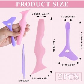 2Pcs Pochoir Eyeliner, Aide Trait Eyeliner, Règle de Beauté en Silicone, Pochoirs pour eyeliner en silicone pour eyeliner, En