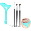 Kireida® Kit deyeliner en silicone ultra fin pour eyeliner - Pinceaux eye-liner - Outil de maquillage - Bleu