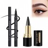 Waterproof Gel Eyeliner,Crayon Gel Effet Tatouage Yeux,Gel Stylo Eyeliner Noir,Eyeliner,Crayon Yeux Waterproof,Eyeliner Water