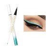 Double Ended Eyeliner Set - Noir & Métallique Liquid Eyeliner Glitter Eyeliner Liquid Sparkling Eyeshadow Imperméable à l’eau