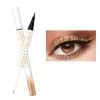 Double Ended Eyeliner Set - Noir & Métallique Liquid Eyeliner Glitter Eyeliner Liquid Sparkling Eyeshadow Imperméable à l’eau