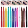 Vesaneae Eyeliner waterproof colorés de 12 couleurs,Eye liner couleur liquide waterproof mat,EyeLiner Liquid Maquillage pour 