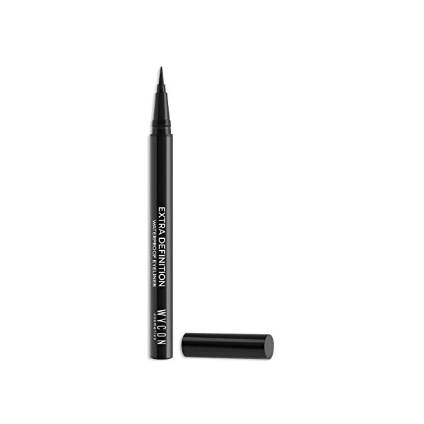 WYCON cosmetics EXTRA DEFINITION - Eyeliner waterproof Noir, Eye liner Longue Tenue Extra Black, Pointe fine et précise