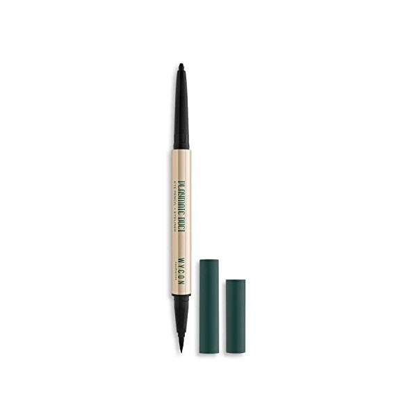 WYCON cosmetics PLAYMATE DUET EYELINER + EYE PENCIL - Crayon yeux 2 en 1, Crayon automatique et eyeliner extra noir