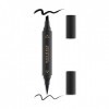 WYCON cosmetics DOUBLE ENDED EYELINER BLACK IS BACK - Eyeliner Double Embout Noir Intense, Trait Uniforme Sans Bavures