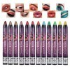 MKNZOME Crayon à Paupières, 12 Couleurs Étanche Fard a Paupiere Stick Bâton de Fard à Paupières Eyeshadow Stick Longue Durée 