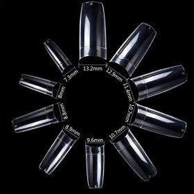 500 Pièces Faux Ongles Capsules French Acrylique tips ongles Pointu Professionnel ou Art pour Fille & Femme Transparent 