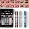 DENESTUP Eyepencil Eyeshadow Stick, Longwear, Smudge-Preuve Metallic and Matte Shimmer Cream Eye Shadow Pencil, Eye Brightene