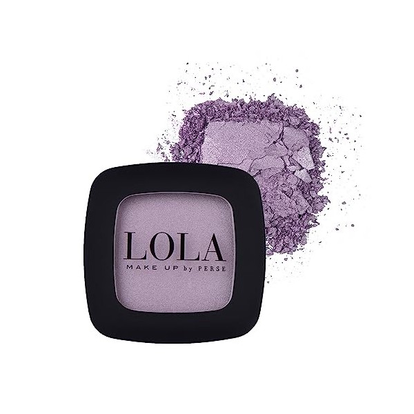 Lola Make Up by Perse Fard à paupières mono avec ingrédients naturels et haute couverture en satin pour femme, palette de maq