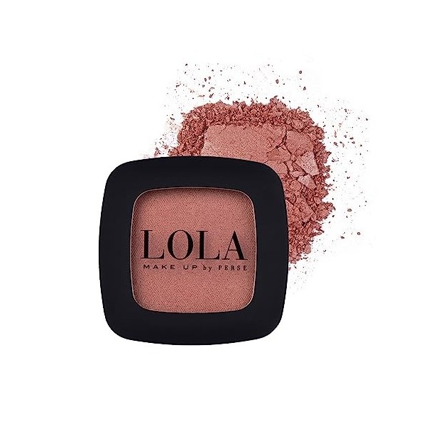 Lola Make Up by Perse Fard à paupières mono avec ingrédients naturels et haute couverture en satin pour femme, palette de maq