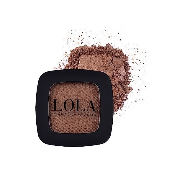 Lola Make Up by Perse Fard à paupières mono avec ingrédients naturels et haute couverture en satin pour femme, palette de maq