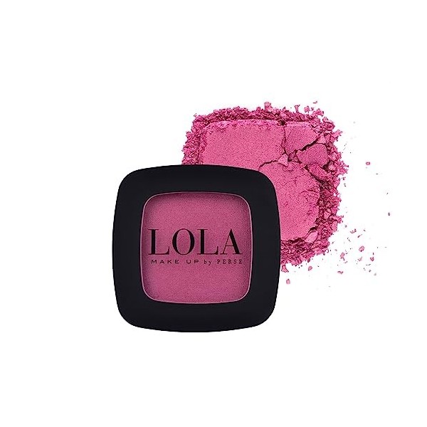 Lola Make Up by Perse Fard à paupières mono avec ingrédients naturels et haute couverture en satin pour femme, palette de maq