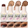 MKNZOME Crayon à Paupières, 6 Couleurs Étanche Fard a Paupiere Stick Bâton de Fard à Paupières Eyeshadow Stick Longue Durée M