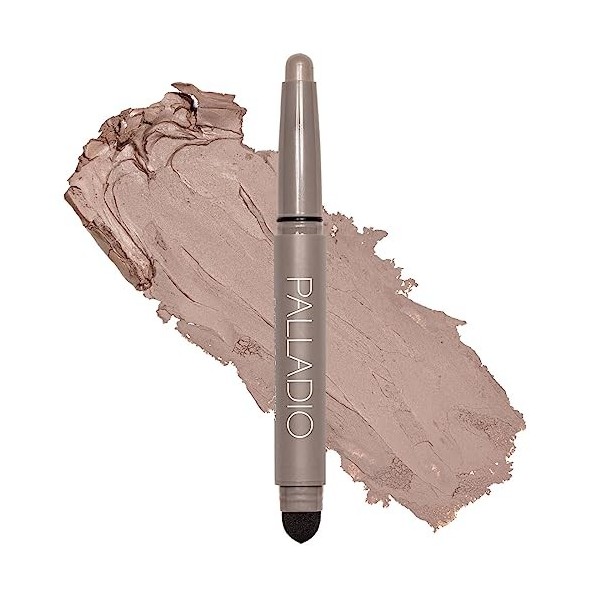 Palladio Waterproof Eyeshadow Stick with Blending Sponge, Long Lasting & Effortless Application, Smudge Free & Crease Proof F