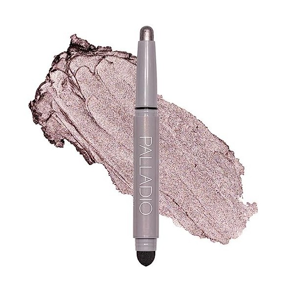 Palladio Waterproof Eyeshadow Stick with Blending Sponge, Long Lasting & Effortless Application, Smudge Free & Crease Proof F