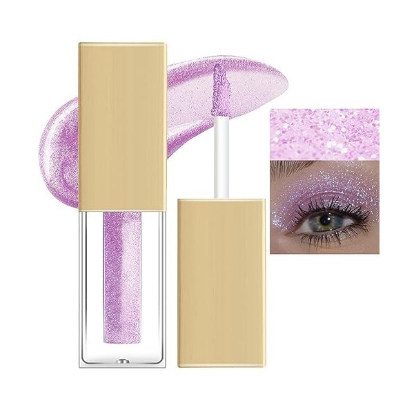 HOUSN Fard à PaupièRes, Glitter Liquid Shine Matalic Makeup Eyes Ombreà PaupièRes Scintillante, Ombre à PaupièRe Liquide éTin