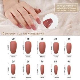 12 Couleurs 288 Pièces Faux Ongles, FANDAMEI Faux Ongles Acrylique pour Nail Art Artificiel Ongles, Colle à ongles, Longueur 