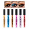 Teekerwan 6pcs liquide Flash ombre à paupières coloré liquide Eyeliner set. Palette dombres à paupières paillettes dorées. F