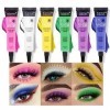 6 couleurs Liquid Matte Eyeshadow Set, Nude Rose Blanc Jaune Vert Violet Bleu Smokey Fard, Hautement Pigmenté Coloré Smooth C