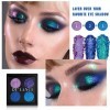 DE’LANCI Glitter Fard à Paupières Palette,Duochrome Caméléon Fard à Paupières Glitter Or,Rose,Vert,Bleu Fard à Paupières Crèm