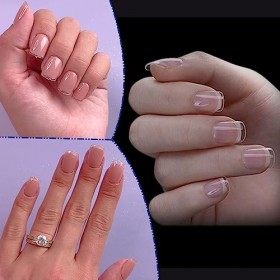 552 Pièces Carré Capsule Americaine Ongle Extra Court, XXS Kit Pose Americaine Ongles, 12 Tailles Faux Ongles Transparent, Co