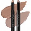 2 Pcs Bâton de fard à paupières chatoyant,mat Cream Eyeshadow Stick,les yeux étincelant mat, maquillage pour les yeux fard à 