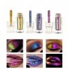 Domality Chameleon Eyeshadow Liquid Set, 3pcs Intense Color Shifting Multichrome Eyeshadow, Hautement Pigment Métallique Long