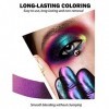 Domality Chameleon Eyeshadow Liquid Set, 3pcs Intense Color Shifting Multichrome Eyeshadow, Hautement Pigment Métallique Long