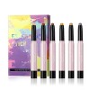 Kit 6 Fards à paupières, Ombre à Paupières Stylo Longue Tenue Waterproof - Ombre crème Stick Ombre à Paupières Makeup Mattes 