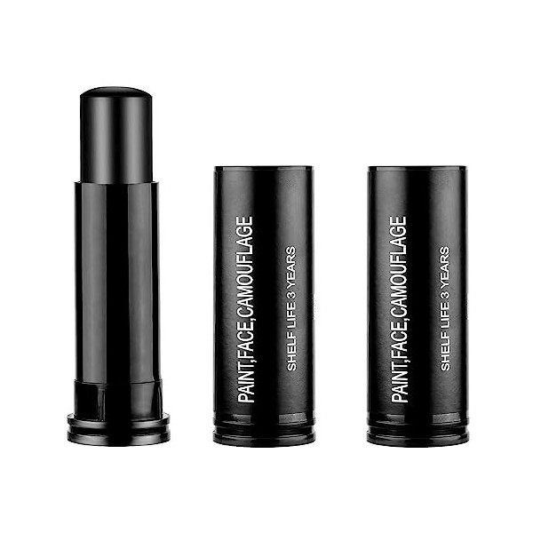 3pcs Eye Black Stick, Eye Black Football Oeil Noir Softball Bâton de Maquillage Noir pour le Maquillage Stade Athlètes Hallow