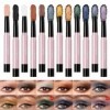 Ensembles de Bâtonnets de fard à Paupières,Pakivs 12 Couleurs Matte Glitter Pearlescent Eyeshadow Sticks Imperméable à l’eau 