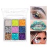 9 Couleurs Glitter Palette de Ombre a Paupiere, Shimmer Matte Ultra Pigmenté Ombre A Paupière Pallette, Fards à Paupière Wate