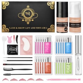 Lomansa Kit Rehaussement de Cils, Lash Lift Kit avec Teinture, Individual Package Rehaussement Cils Lotion, Colle à Tenue For
