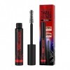 Rimmel London WonderVolume Thrill Seeker, 004 Pitch Black, mascara, mascara volumateur, sans paquets, léger, ne coule pas, 1