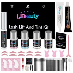 Libeauty Kit 2 en 1 Rehaussement de cils et teinture de cils - Marron pour cils bouclés et cils plus foncés