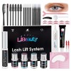 Libeauty Kit 2 en 1 Rehaussement de cils et teinture de cils - Marron pour cils bouclés et cils plus foncés