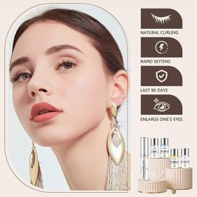 Kit Rehaussement de Cils, Kit Professionnel Semi-Permanent de Cils à Friser, Longue Durée, Degré de Recourbement des Cils Opt