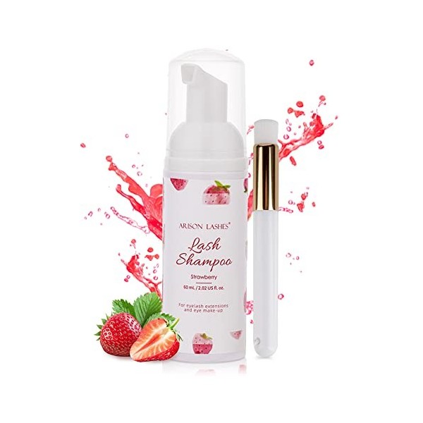 Shampooing pour les cils extensions de cils 60ml Crème Visage en mousse pour les paupières salon Crème Visage en mousse pour 