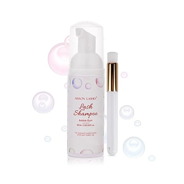 Shampooing pour les cils extensions de cils 60ml Crème Visage en mousse pour les paupières salon Crème Visage en mousse pour 