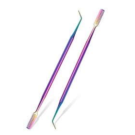 FVION 2 pièces Peigne Séparateur Cils - Pinceau À Cils pour Rehaussement de Cils Outil Brosse de Cils Extension et Teinter La