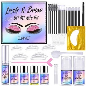 2 In 1 kit recourbement cils & Stratification des sourcils avec teinte teinture noire luxe kit rehaussement de cils profess